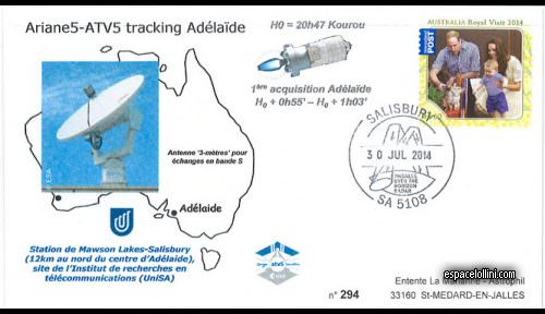 enveloppe K 1655 B - USA 3059 B tracking Adelaide - cover K 1655 B - USA 3059 B tracking Adelaide