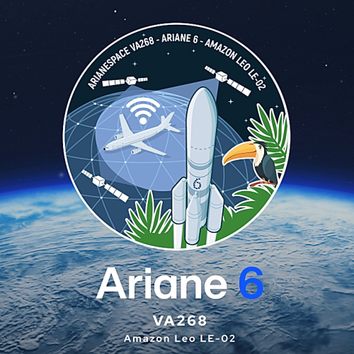 image of ARIANE 6 VA 268 - 6.4 - AMAZON LEO-11 LE-02 - 32 sat 7e vol 6e vol com 