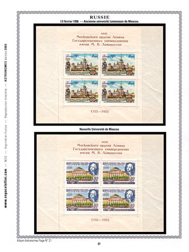 page number astronome_21__ from album astronome to collect stamps
