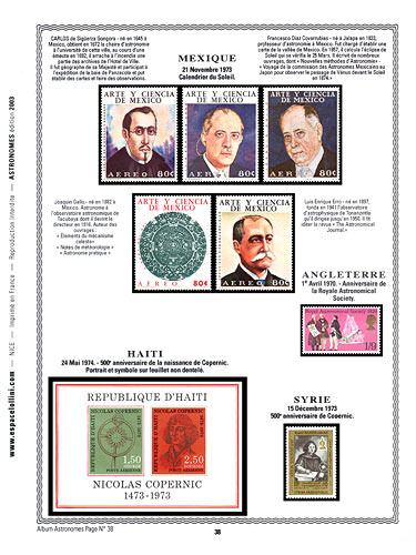 page number astronome_38__ from album astronome to collect stamps