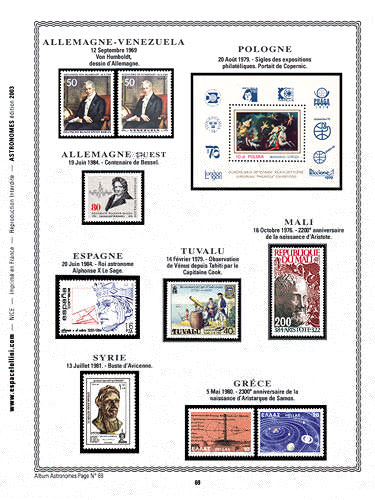 page astronome_69__ de album collection astronome de timbres