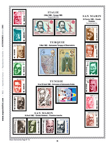 page astronome_70__ de album collection astronome de timbres