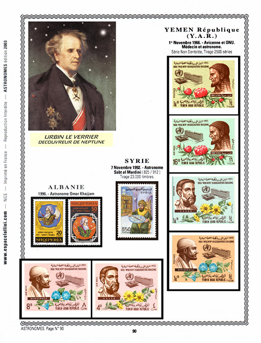 page astronome_90__ from album collection astronome of stamps