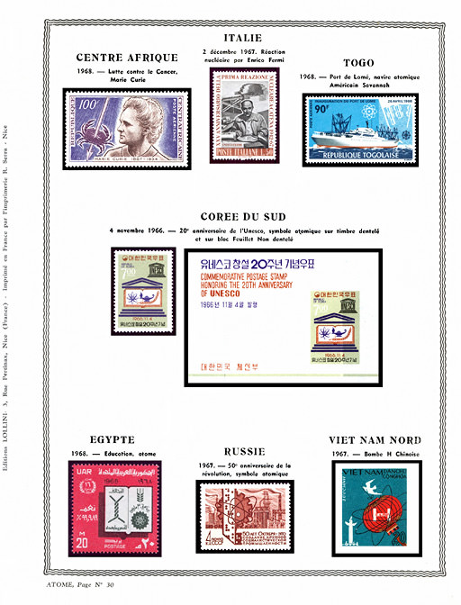 page atome_30__ from album collection atome of stamps
