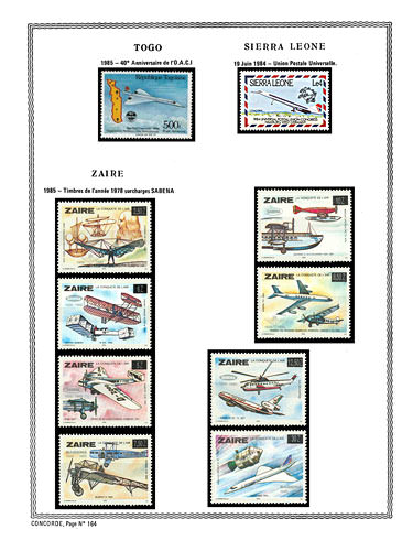 page concorde_164__ de album collection concorde de timbres