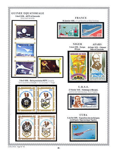 page concorde_45__ de album collection concorde de timbres