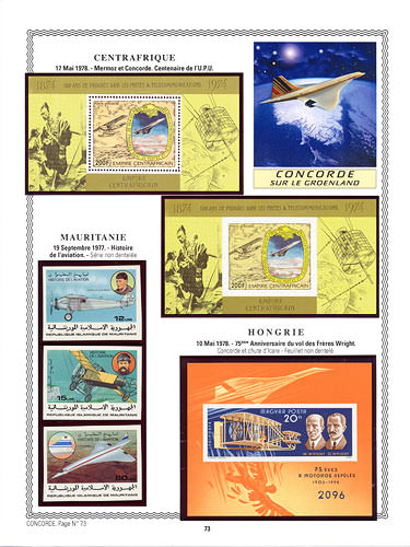 page concorde_73__ de album collection concorde de timbres