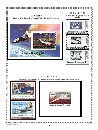 page concorde_74__ de album collection concorde de timbres