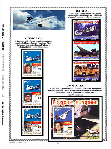 page concorde_782__ de album collection concorde de timbres