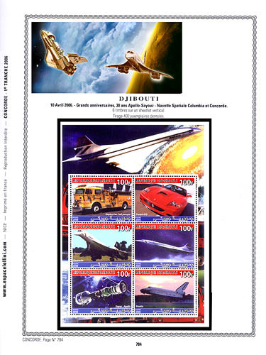 page concorde_784__ de album collection concorde de timbres