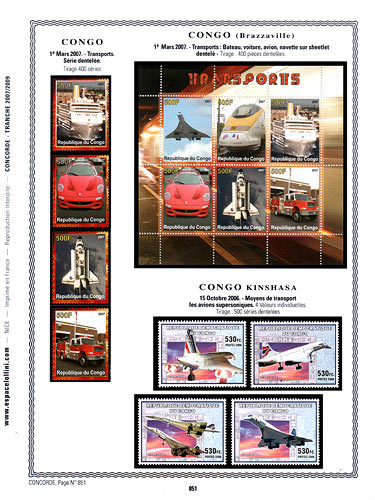 page concorde_851__ de album collection concorde de timbres