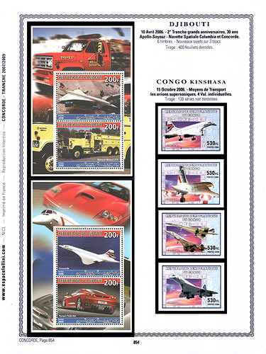page concorde_854__ de album collection concorde de timbres