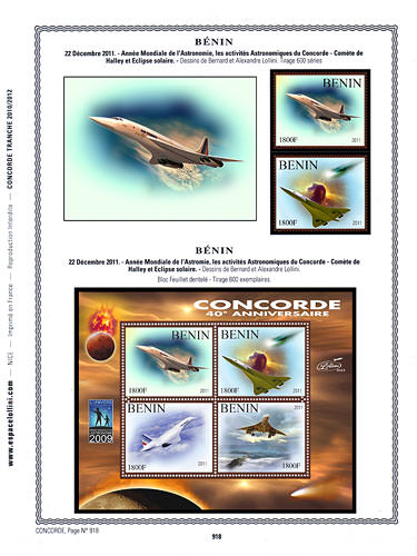 page concorde_918__ de album collection concorde de timbres