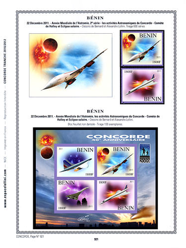 page concorde_921__ de album collection concorde de timbres
