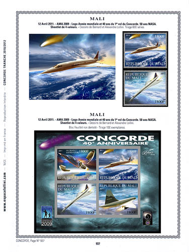 page concorde_937__ de album collection concorde de timbres