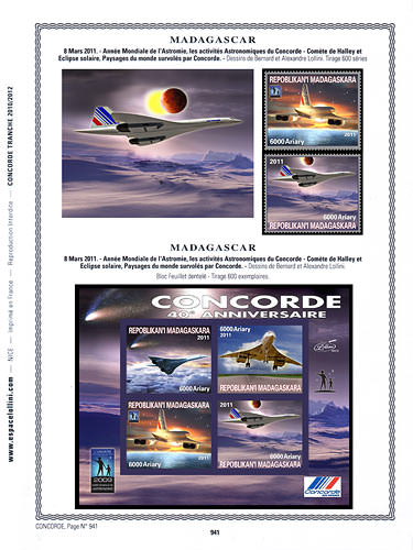 page concorde_941__ de album collection concorde de timbres