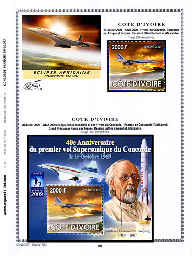page concorde_983__ de album collection concorde de timbres
