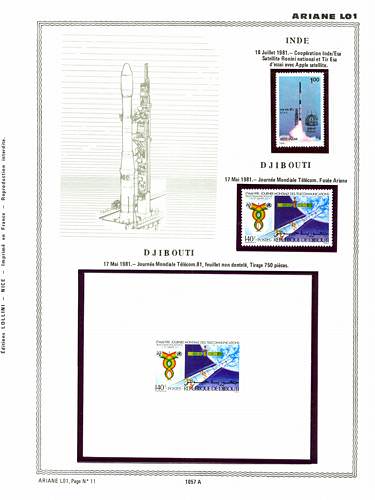 page number _1057_A_ from album espace to collect stamps