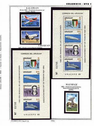 page _1115_J_ de album collection espace de timbres