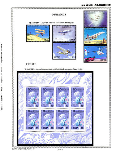 page number _1445_B_ from album espace to collect stamps