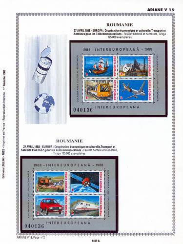 page number _1499_A_ from album espace to collect stamps