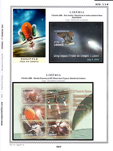page _3068_B_ de album collection espace de timbres