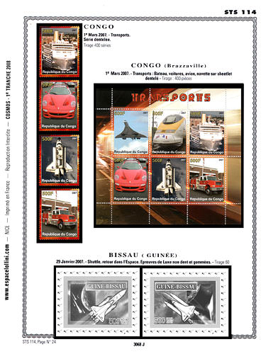 page _3068_J_ de album collection espace de timbres