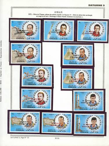 page _313_Q_ de album collection espace de timbres