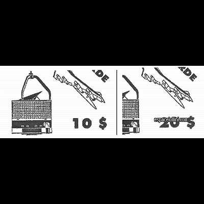 the stamp 8100 OAM 9 and 10 overprints