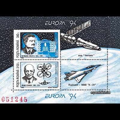 the stamp 9635 ROU 1/2 C