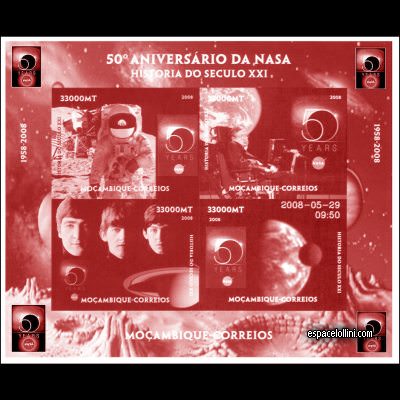 le timbre 10430 MOZ 5/8 KA - red