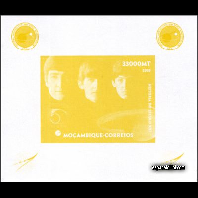le timbre 10430 MOZ 11 KA jaune