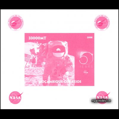 le timbre 10430 MOZ 9 KA Rouge