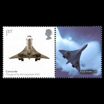 the stamp concorde GBR 10 with vignette 1