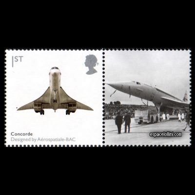 the stamp concorde GBR 10 with vignette 3