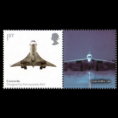 the stamp concorde GBR 10 with vignette 19