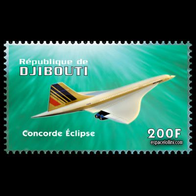 le timbre 10430 DJI 35 (Concorde) detail