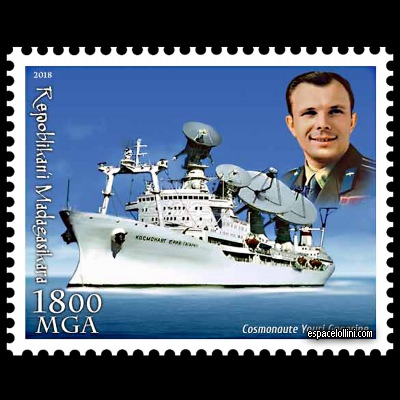 the stamp 10581 MAD 8 Detail Gagarin