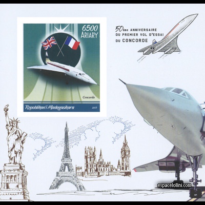 the stamp concorde MAD 80 BA