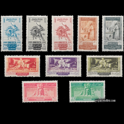 the stamp astronome LBA 1/2 complete set