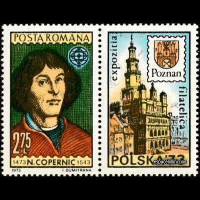 the stamp astronome ROU 6